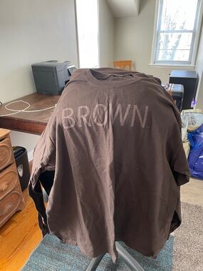 Brown Long-Sleeve Graphic Shirt - Brown